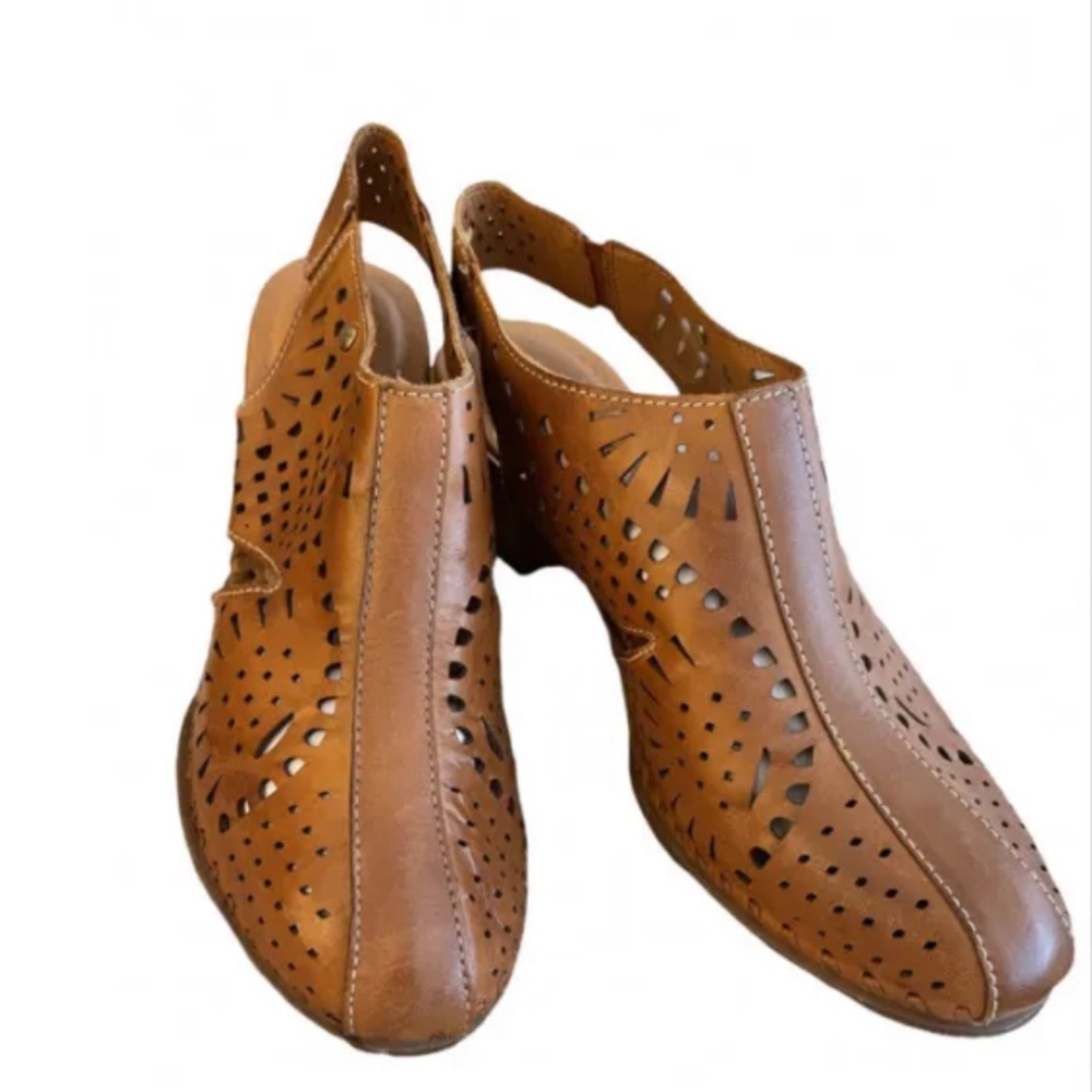 Womens PIKOLINOS Brown Leather Sling Back Sandal